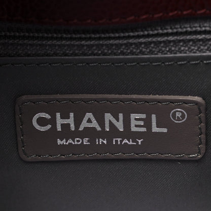 Chanel Caviar Quilted Petit Shopping Tote PST Burgundy 5 of 9