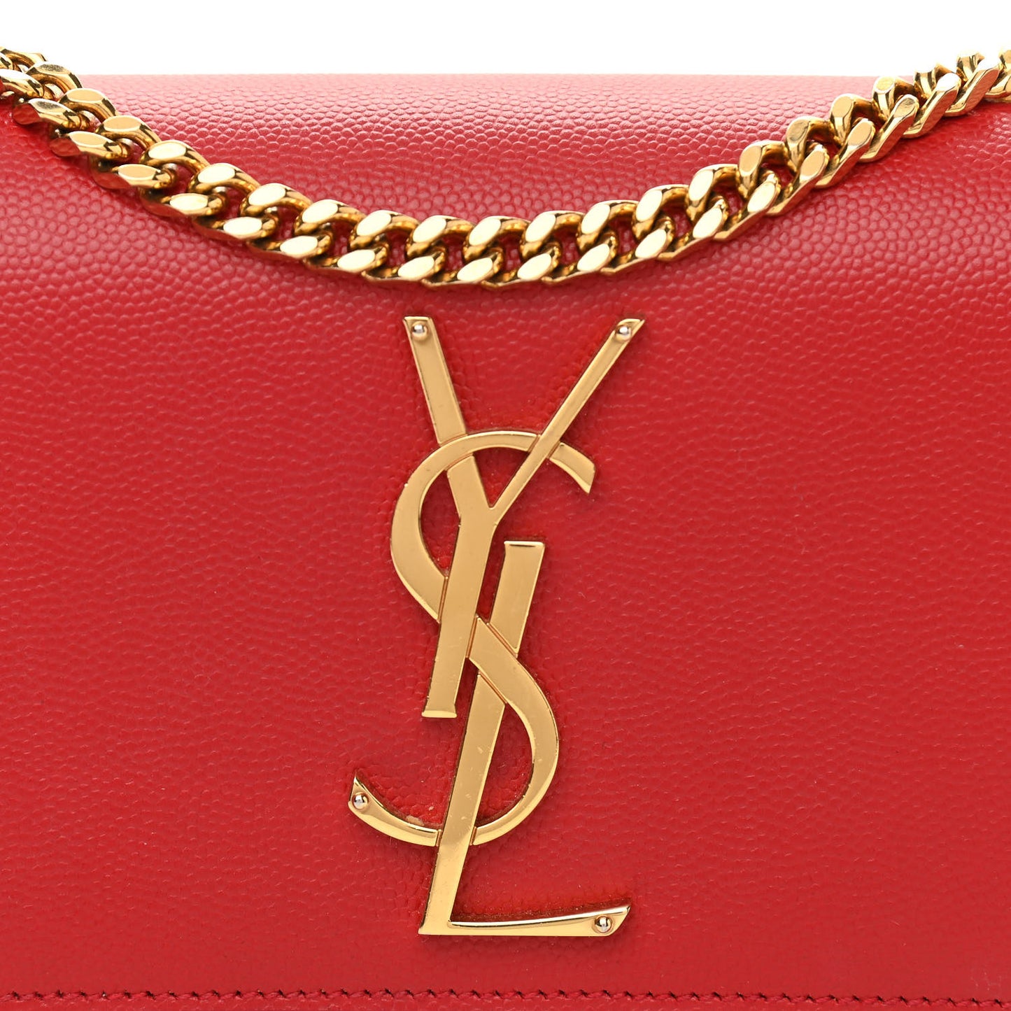 Grain De Poudre Small Monogram Kate Satchel Red