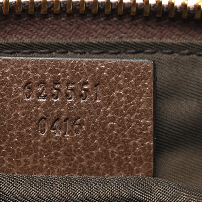Gucci GG Supreme Monogram Textured Calfskin Web Large Ophidia Cosmetic Case Beige Ebony New Acero 7 of 7