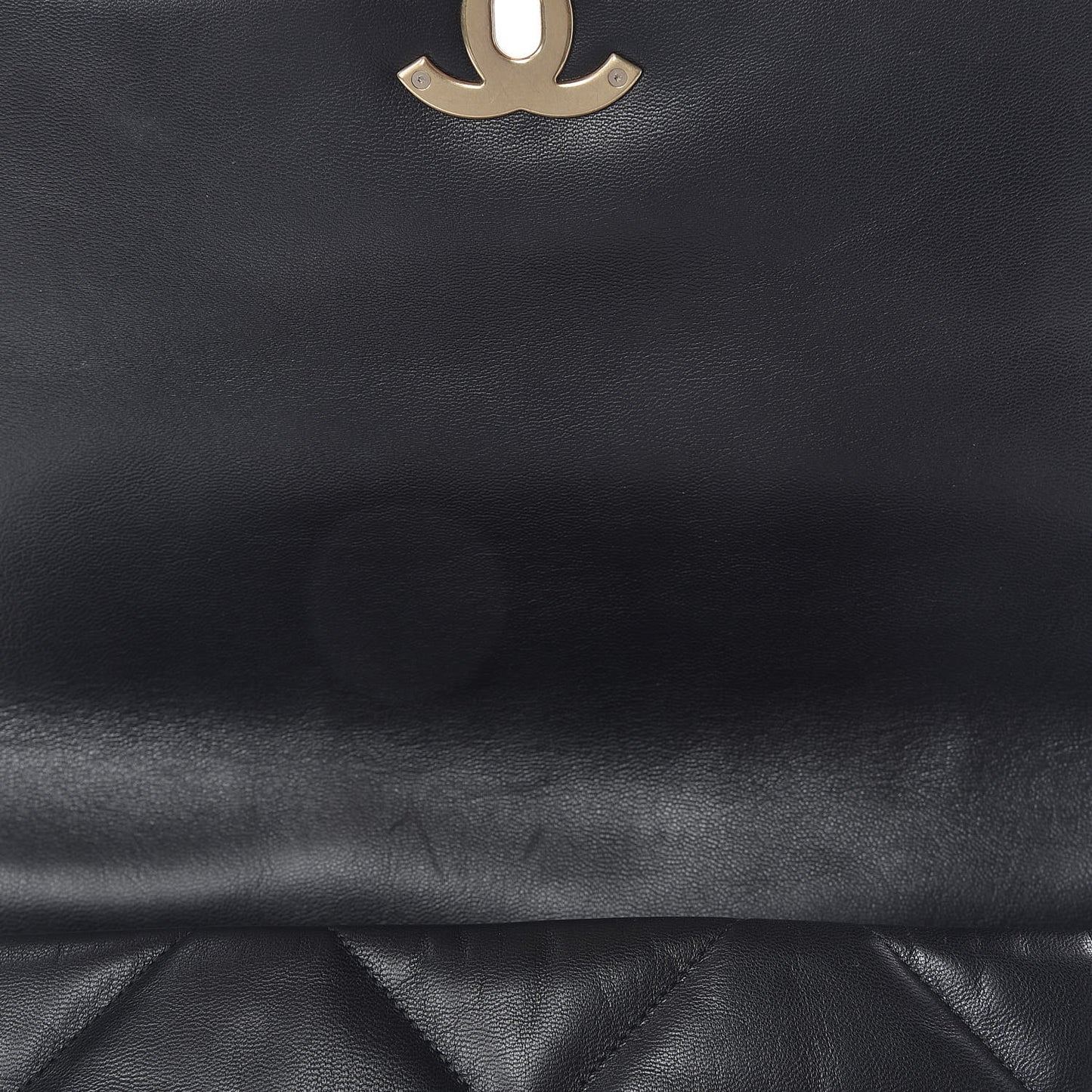 Goatskin Quilted Maxi 19 Flap Black