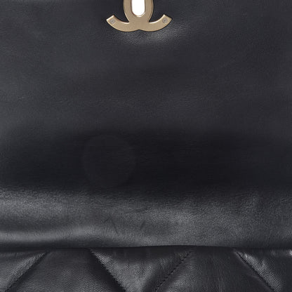 Chanel Goatskin Quilted Maxi 19 Flap Black 14 of 14