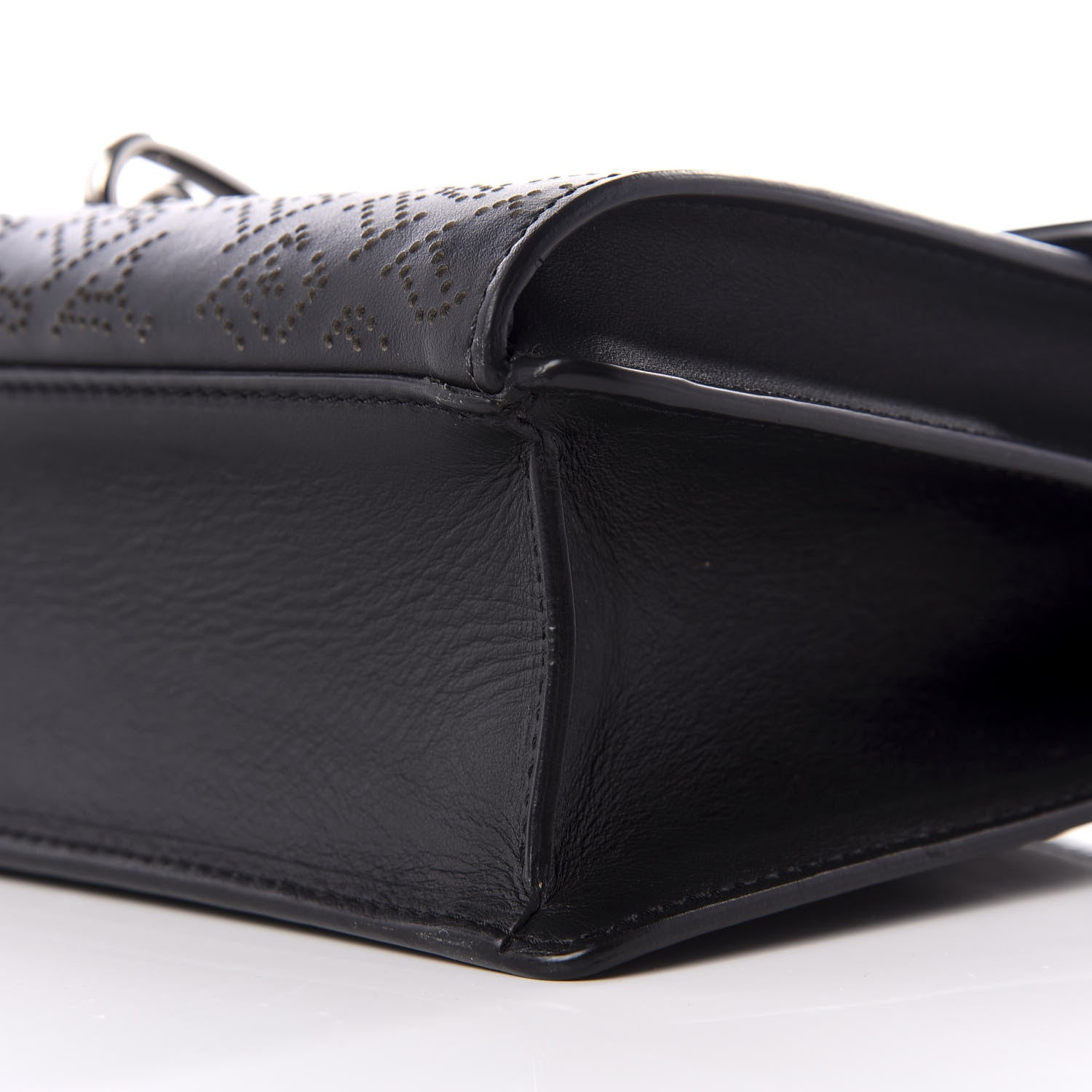 Burberry Calfskin Perforated Small Macken Crossbody Bag Black 6 of 8