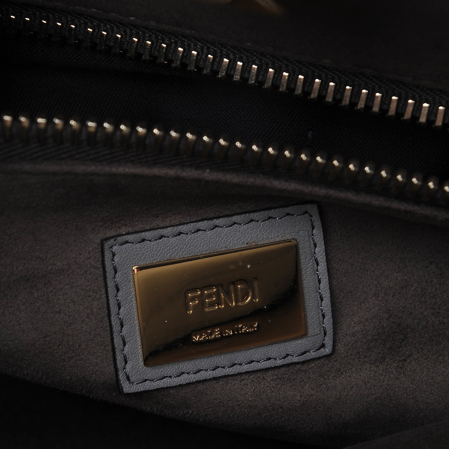 Fendi Vitello Seta Suede Plexiglass Tortoise Large Peekaboo Iconic Satchel Asfalto Marrone 7 of 8