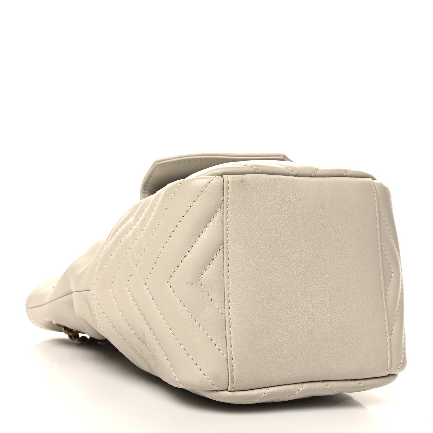 Saint Laurent Lambskin Matelasse Monogram Joe Nano Bucket Bag Blanc Vintage 4 of 13