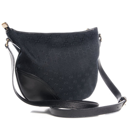 Gucci Monogram Medium New Britt Half Moon Hobo Black 3 of 7