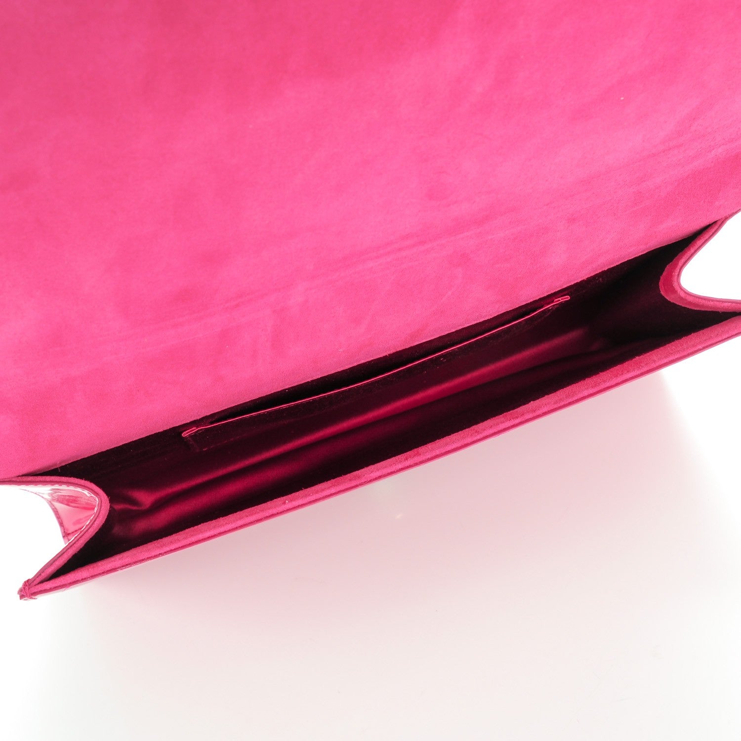 Saint Laurent Patent Large Belle De Jour Clutch Fushia 5 of 7