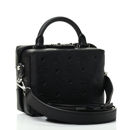 MCM Calfskin Ottomar Monogram Small Berlin Crossbody Black 2 of 4