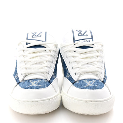 Louis Vuitton Denim Charlie Trainers 36 White Blue 3 of 11