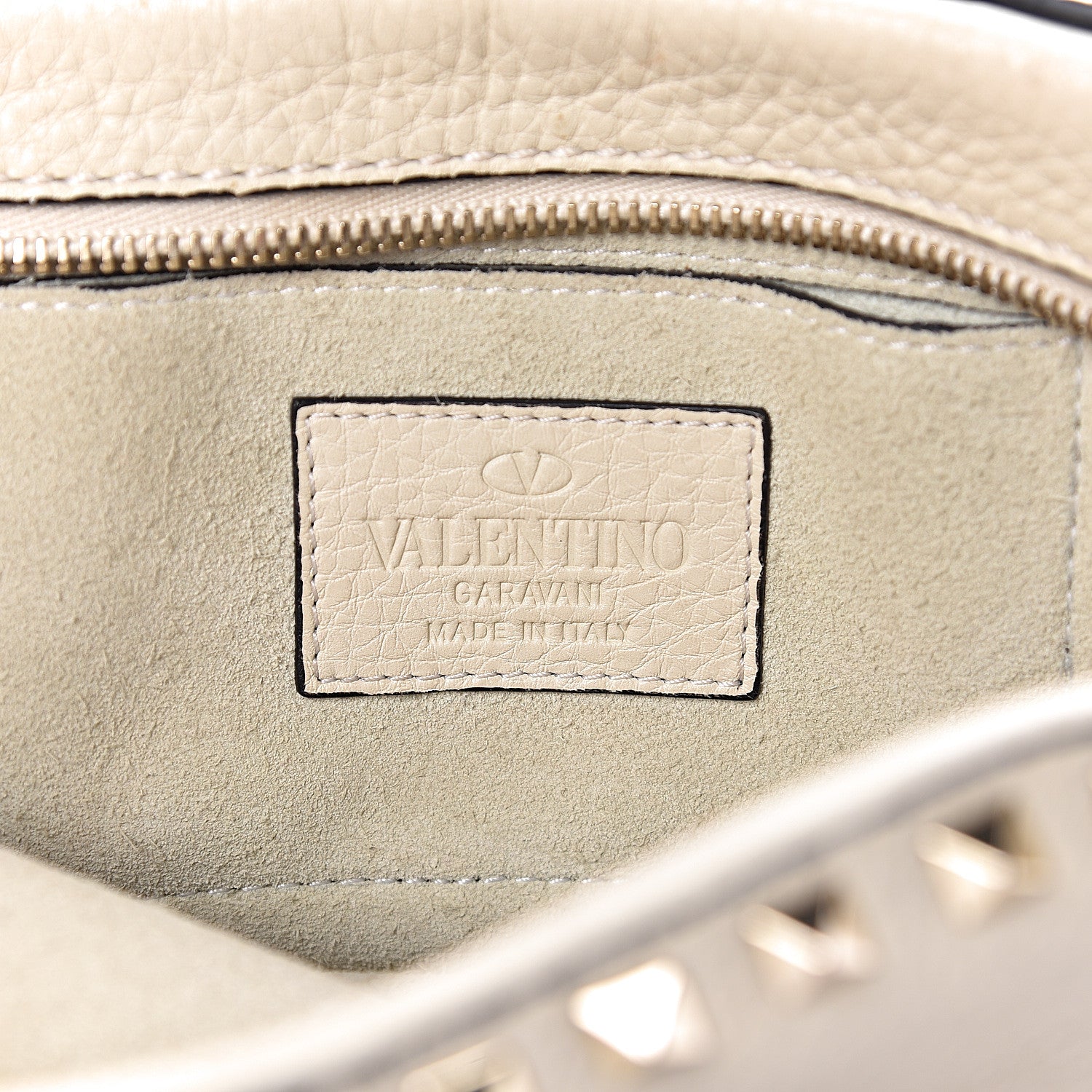 Valentino Garavani Grained Calfskin Rockstud Camera Crossbody Bag Ivory 5 of 13