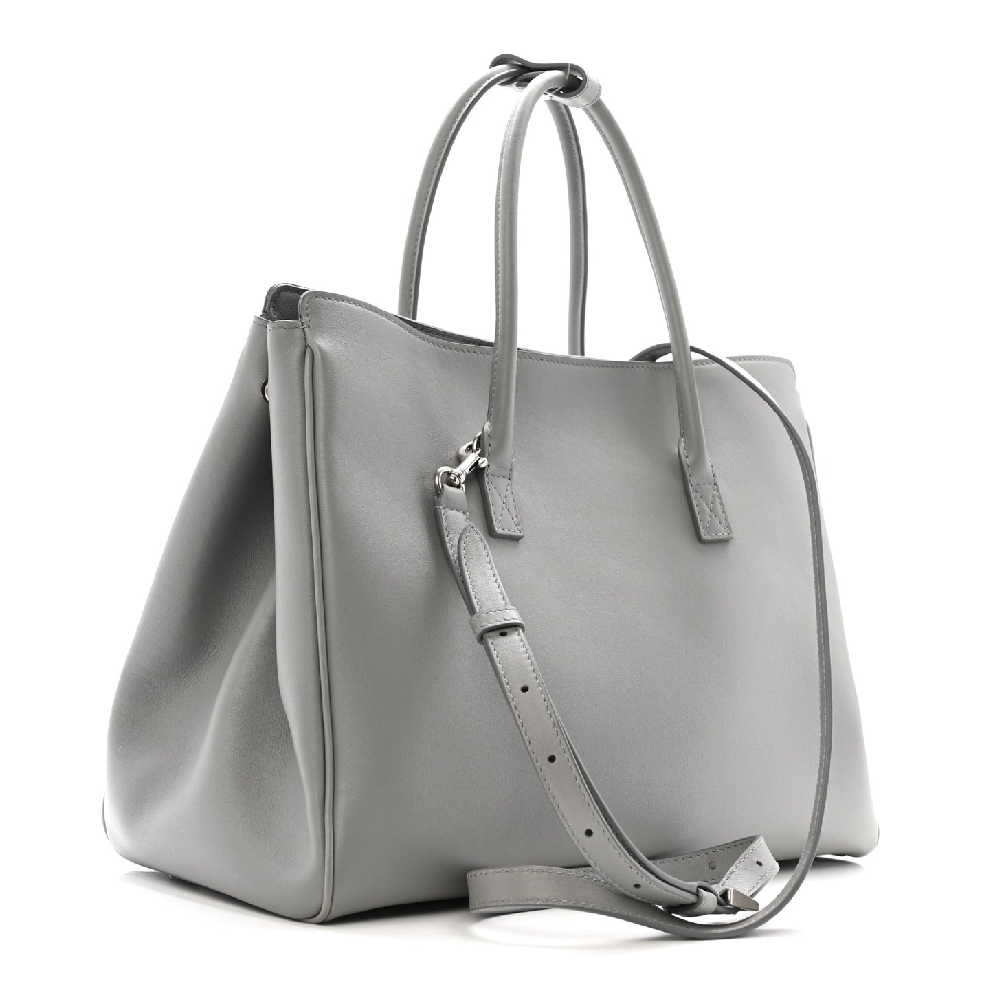 Smooth Calfskin Hampton Carry All Bag Grey