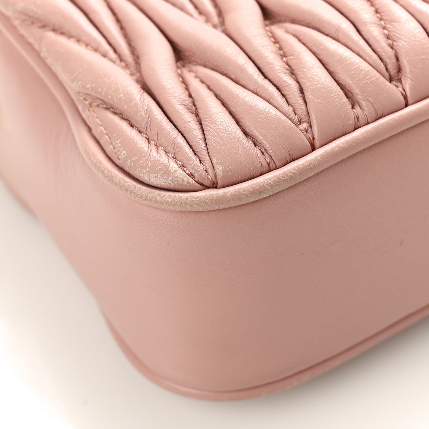 Nappa Matelasse Double Zip Chain Shoulder Bag Cammeo