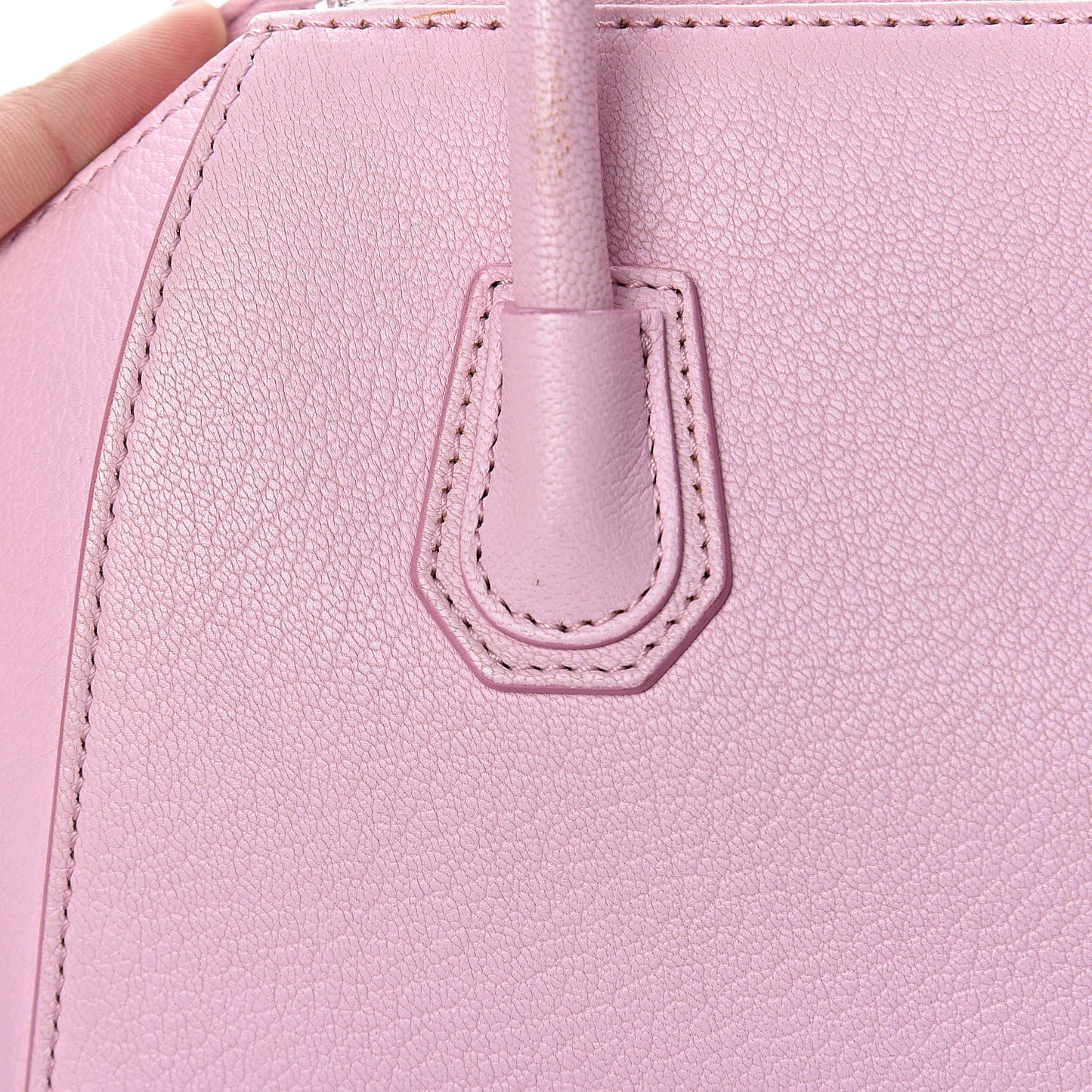 Sugar Goatskin Mini Antigona Pale Pink