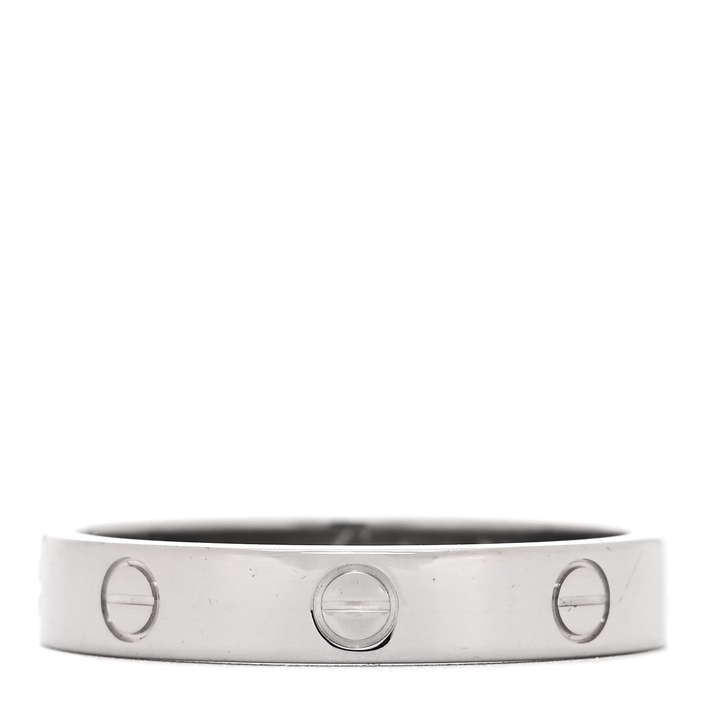 18K White Gold 4mm LOVE Wedding Band Ring 61 9.5