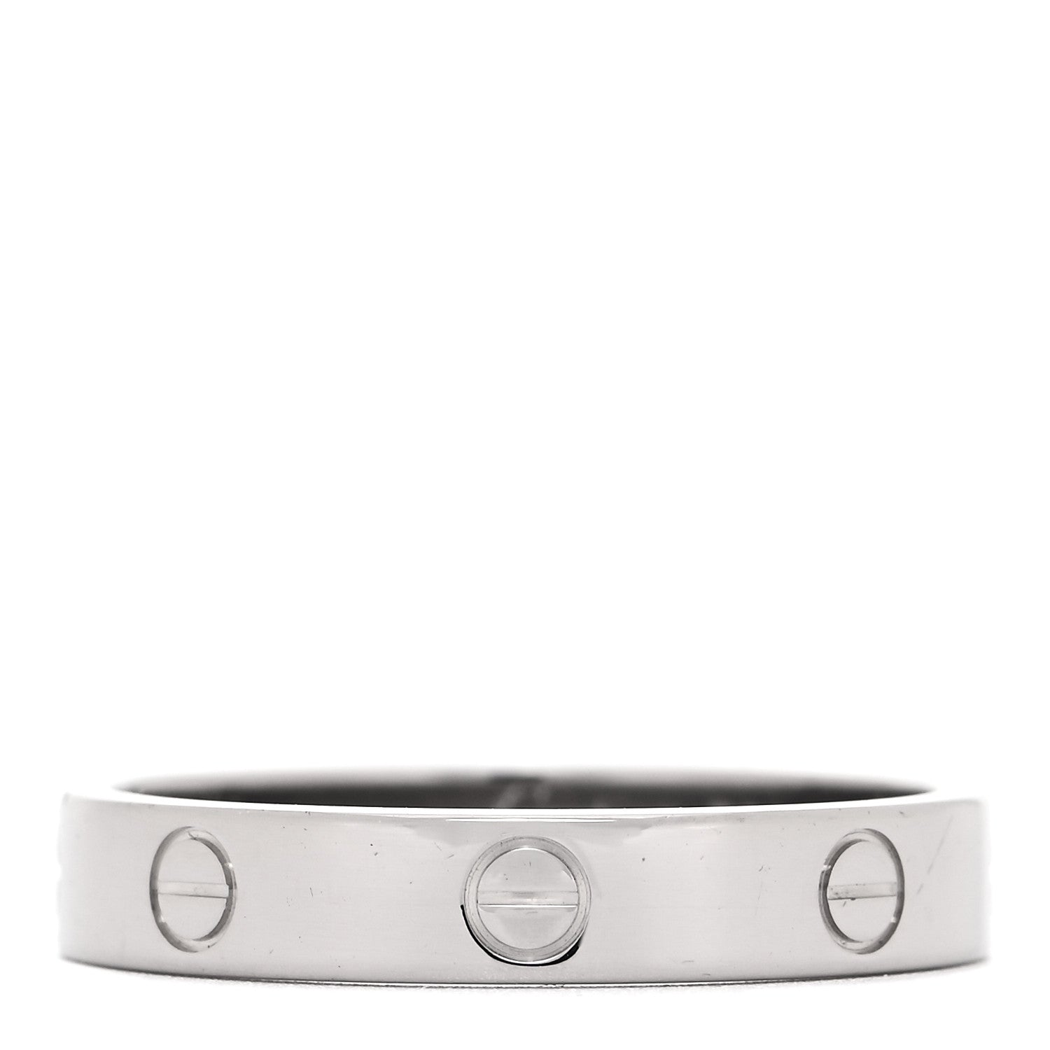 Cartier 18K White Gold 4mm LOVE Wedding Band Ring 61 9.5 1 of 4