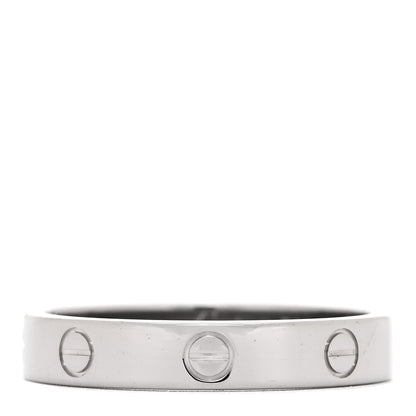 Cartier 18K White Gold 4mm LOVE Wedding Band Ring 61 9.5 1 of 4