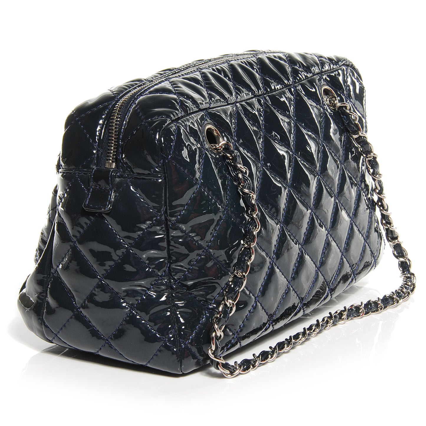 Vinyl Quilted In the Business Tote Navy