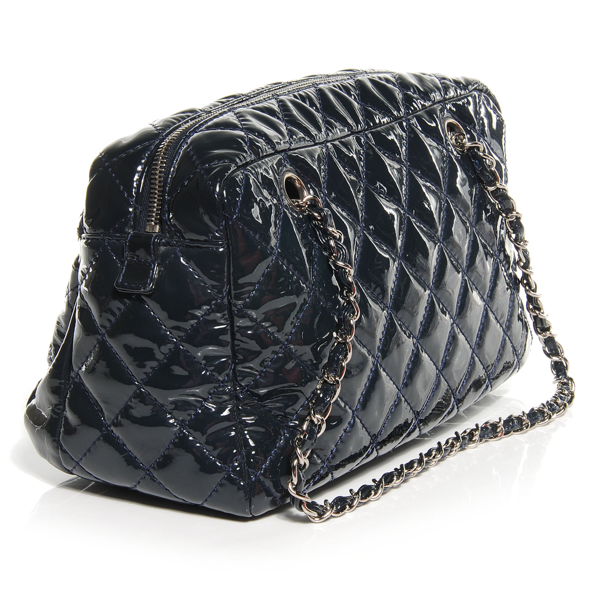 Chanel Vinyl Quilted In the Business Tote Navy 3 of 8
