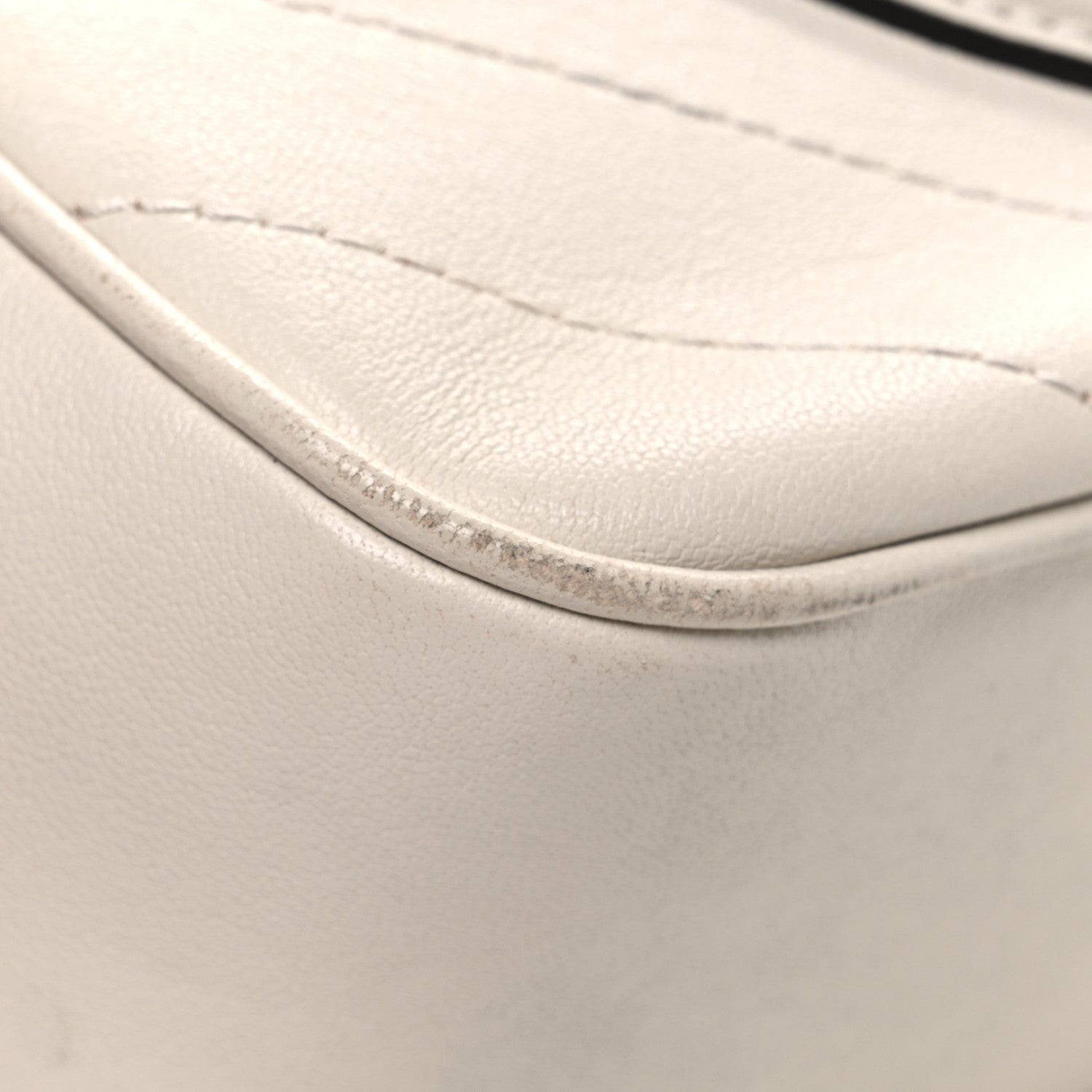 Gucci Sakai Be Green Calfskin Diagonal Stitched Small Blondie Shoulder Bag Mystic White 12 of 12