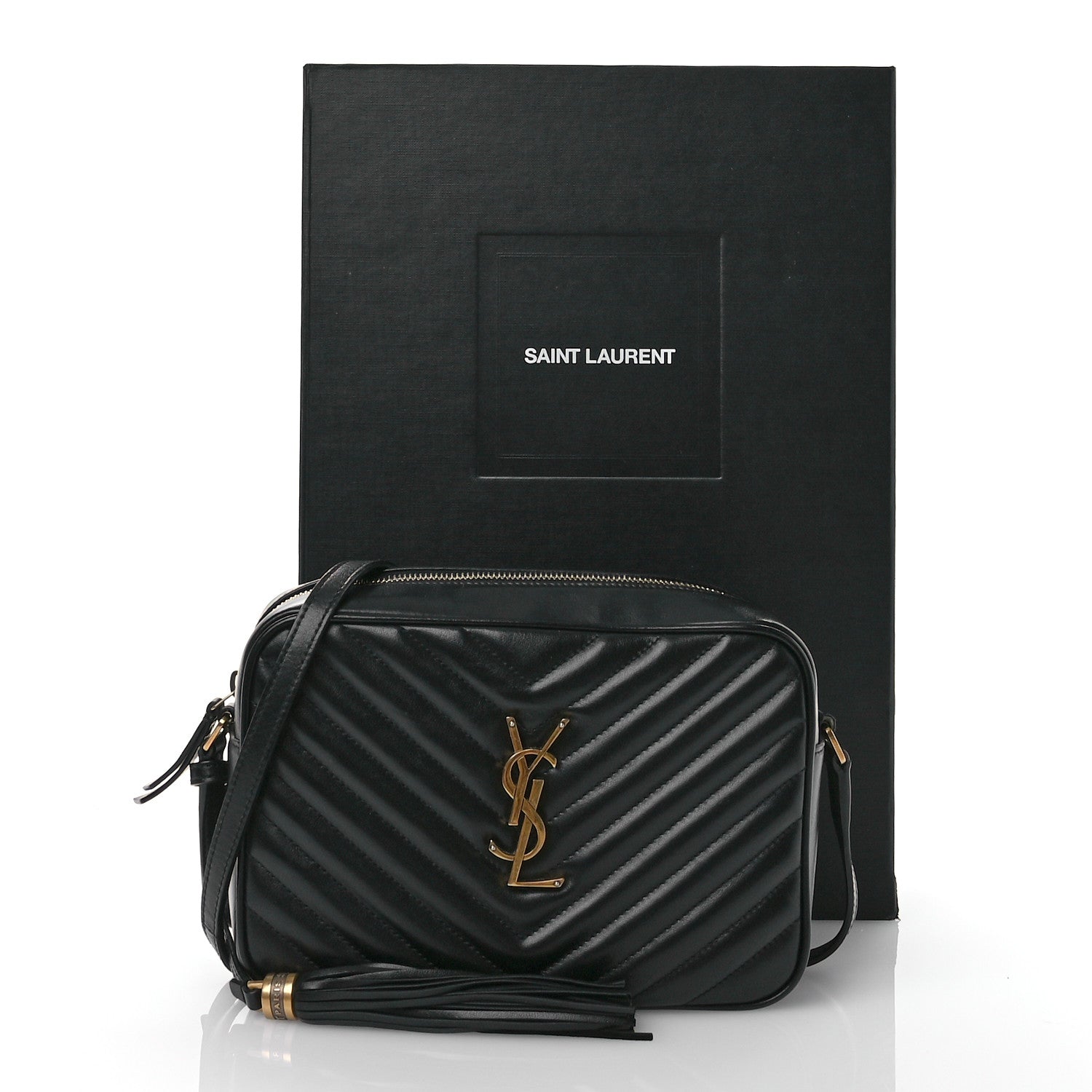 Saint Laurent Calfskin Matelasse Monogram Lou Camera Bag Black 12 of 12
