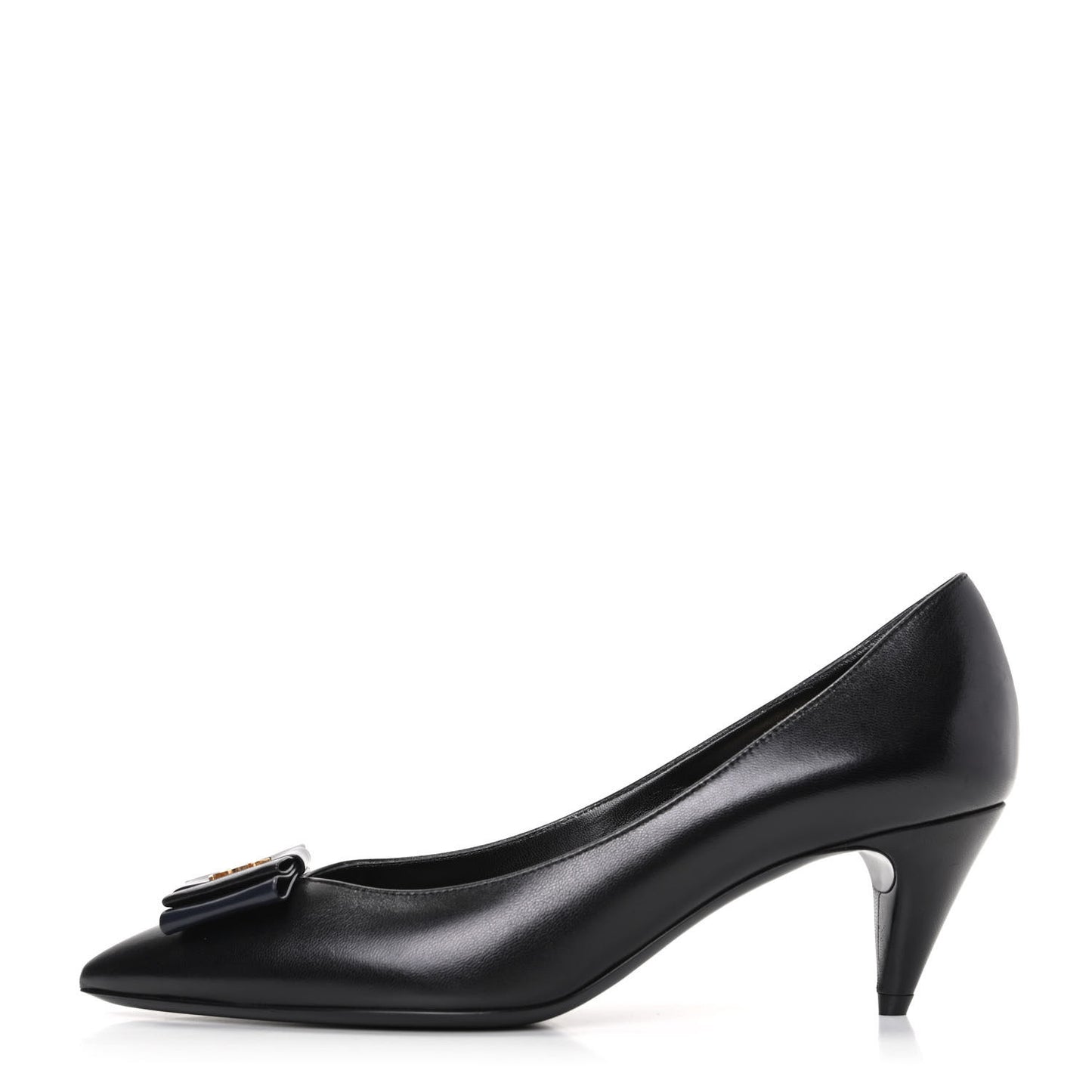 Calfskin Bow Anais Pumps 37 Black
