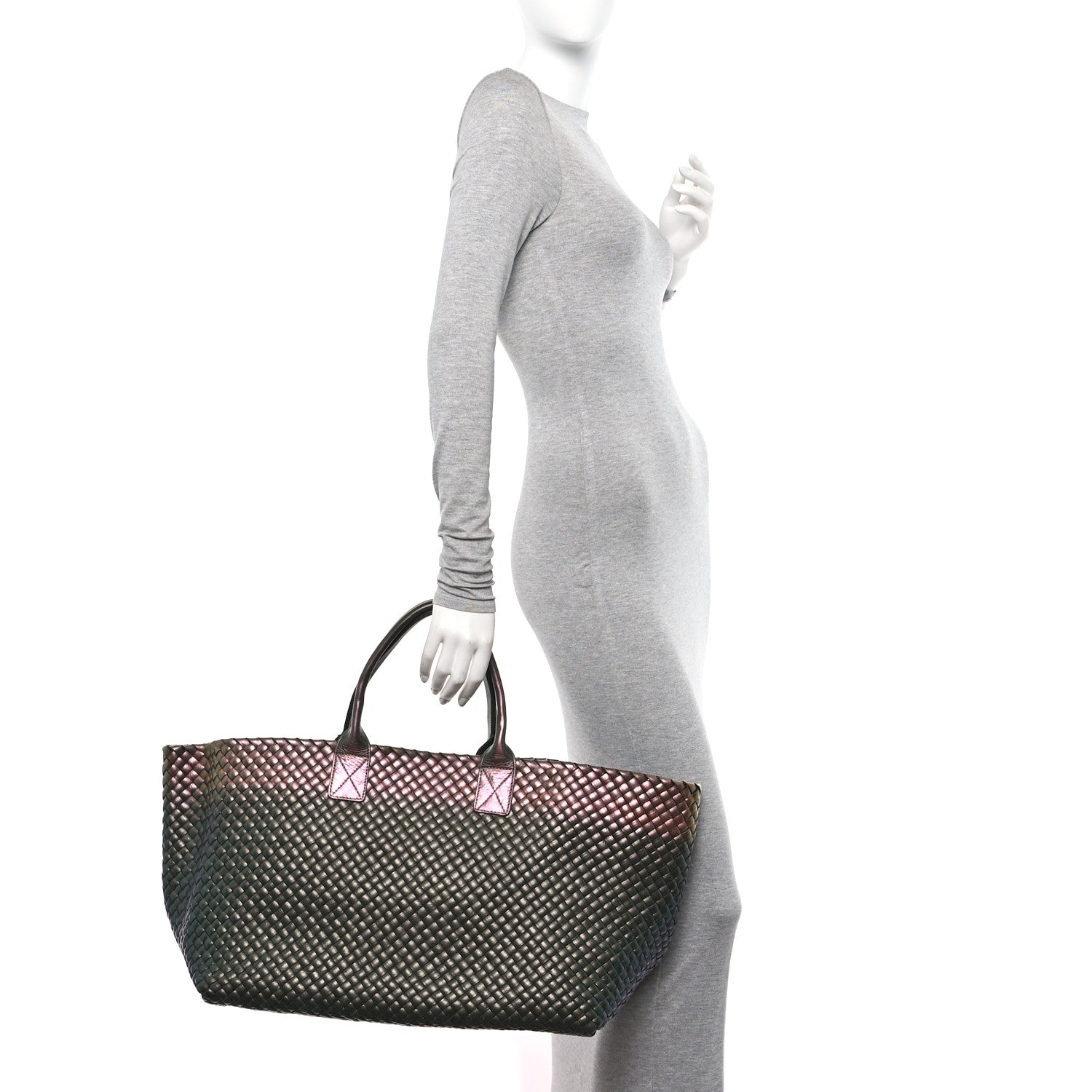Bottega Veneta Iridescent Scarabee Intrecciato Large Cabat Multicolor 2 of 11
