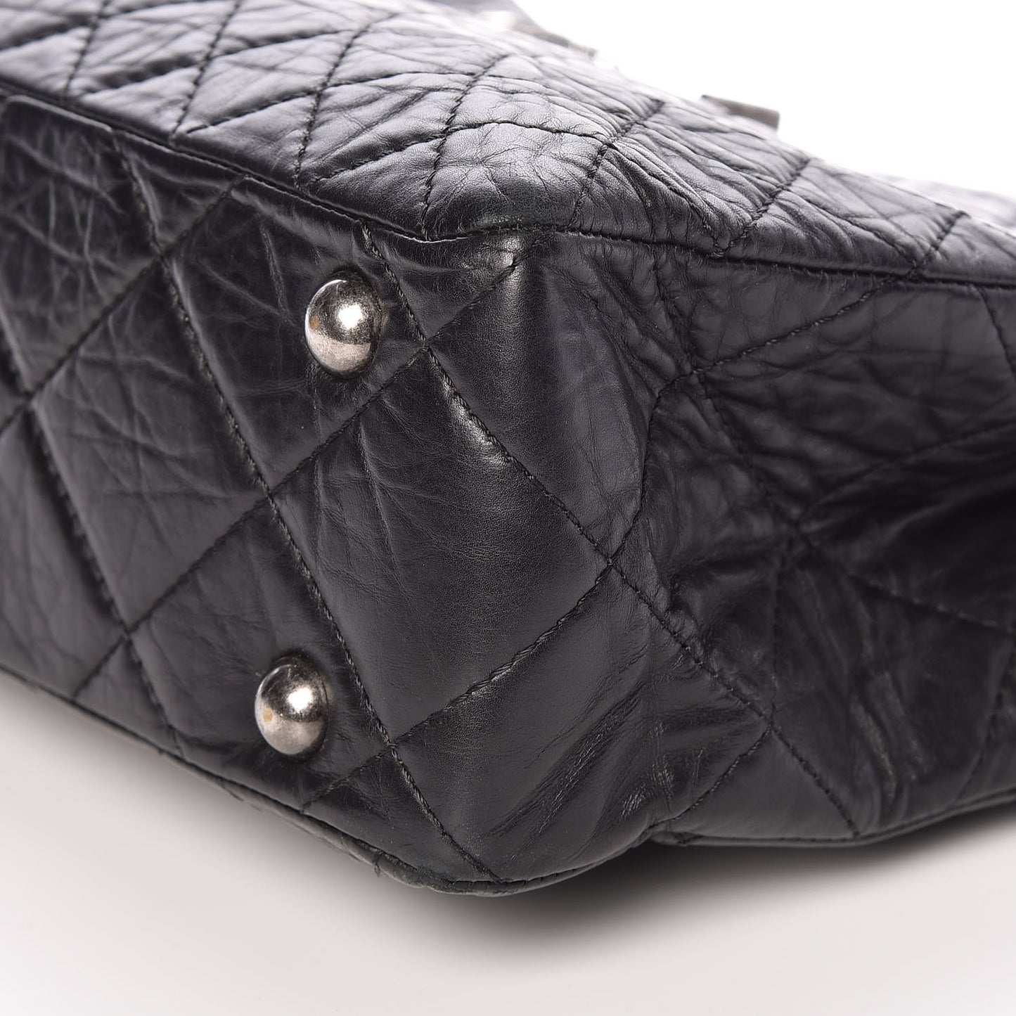 Aged Calfskin Quilted Reissue 2.55 Tote Black