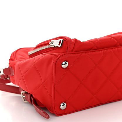 Prada Nylon Tessuto Impuntu Quilted Backpack Rosso 8 of 9