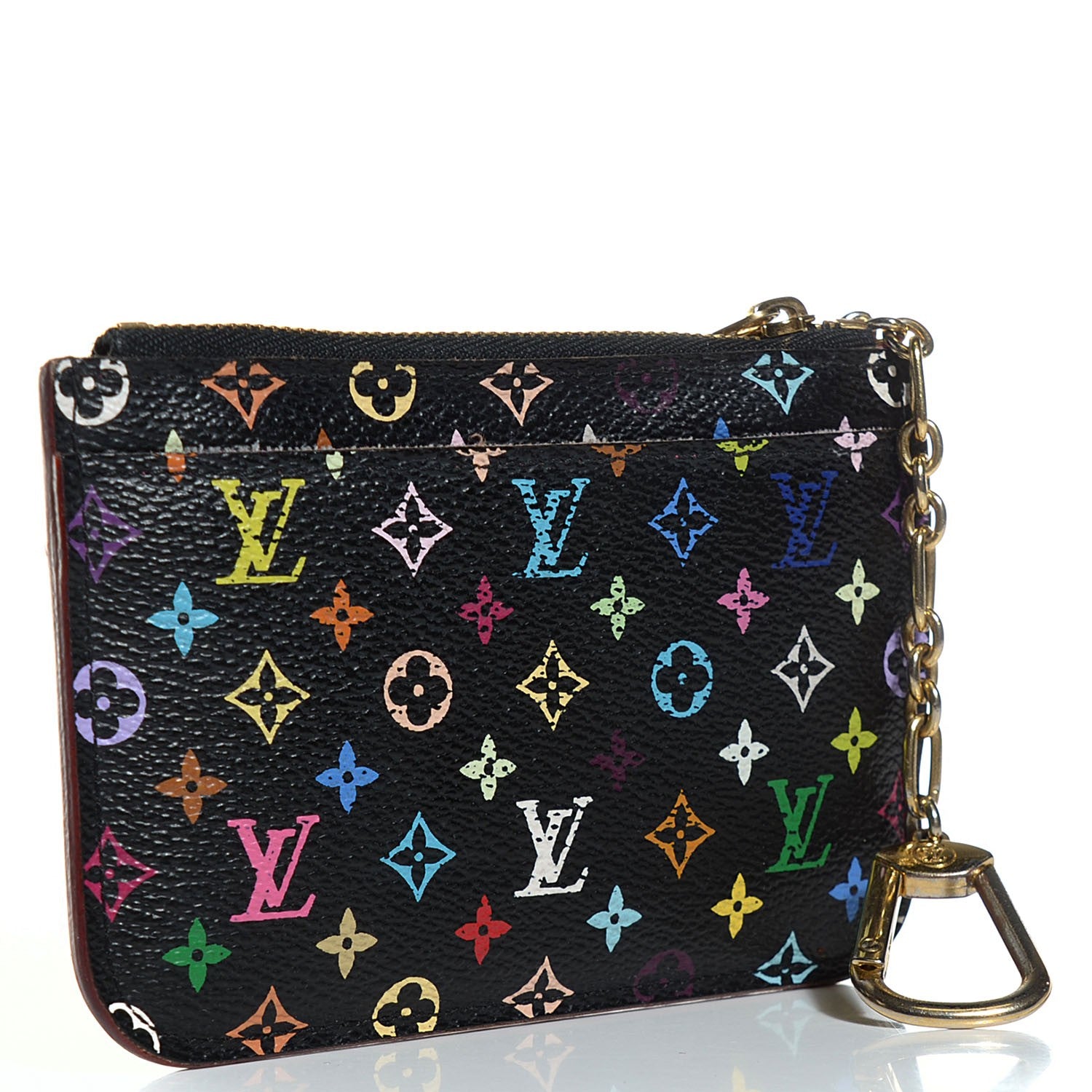 Louis Vuitton Monogram Multicolor Key Pouch Black Grenade 3 of 7