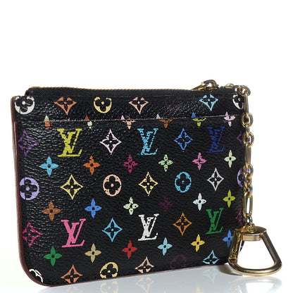 Louis Vuitton Monogram Multicolor Key Pouch Black Grenade 3 of 7