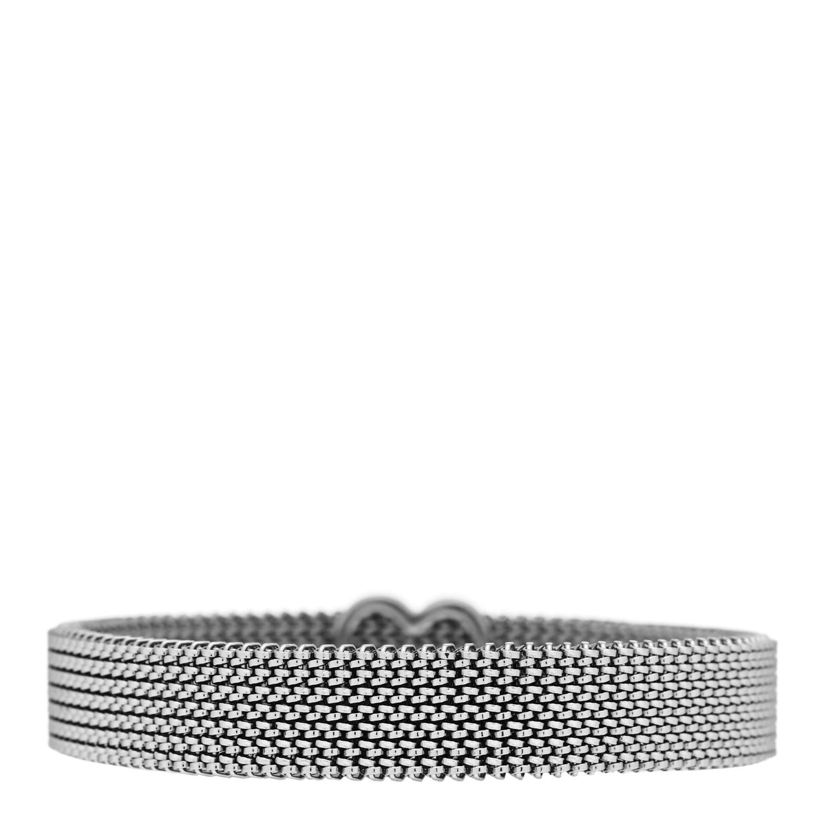 Tiffany Stainless Steel Somerset Mesh Reversible Heart Bracelet 2 of 3