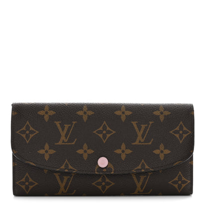 Louis Vuitton Monogram Emilie Wallet Rose Ballerine 1 of 9
