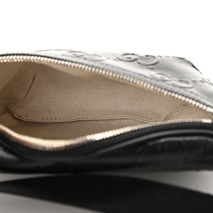 Gucci Calfskin GG Tennis Embossed Belt Bag Black 5 of 11
