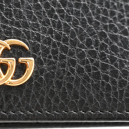 Gucci Pebbled Calfskin GG Marmont Card Case Black 10 of 11