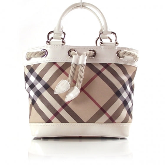 Burberry Nova Check Nautical Tote White 1 of 12