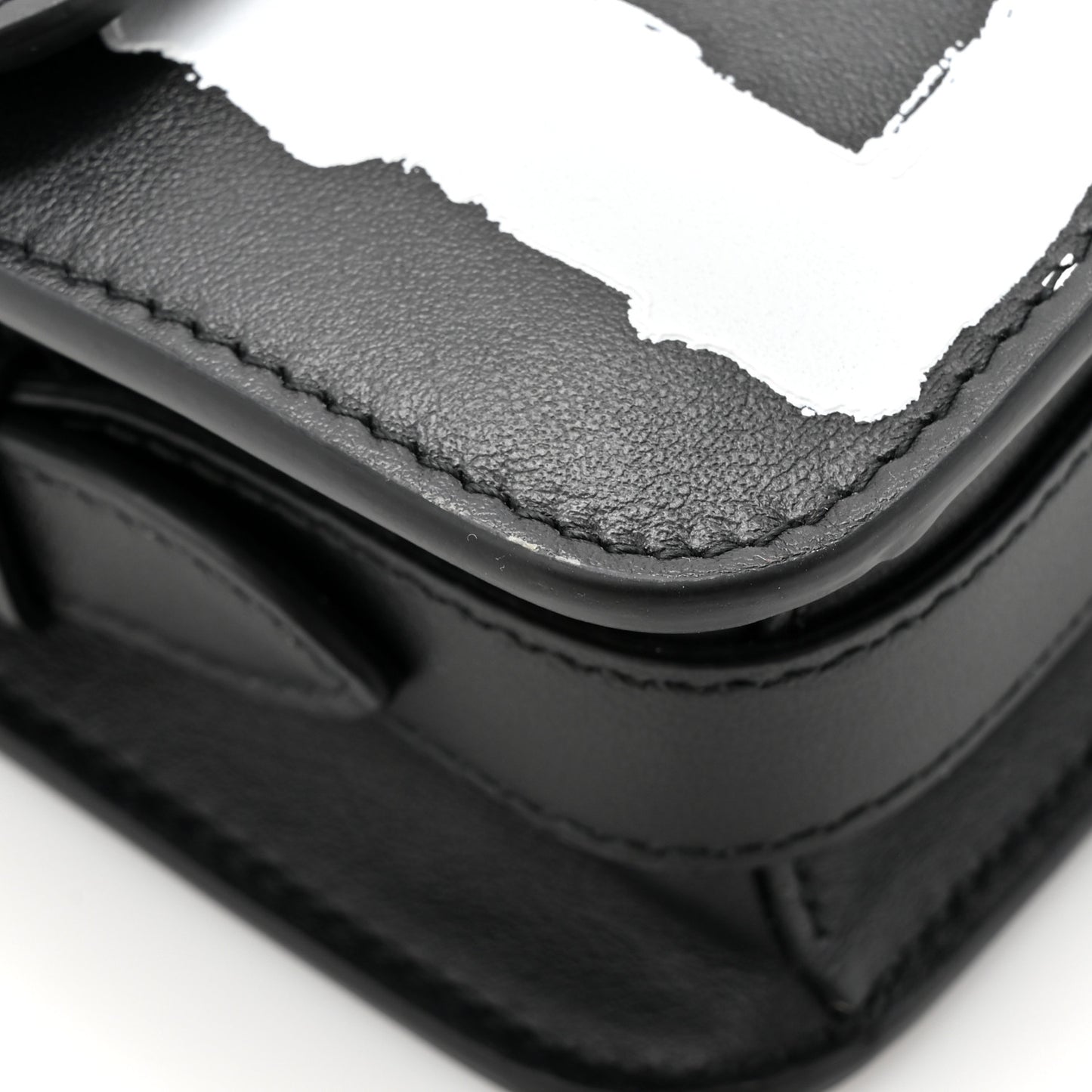 Calfskin Graffiti Printed Miss Dior Flap Black White