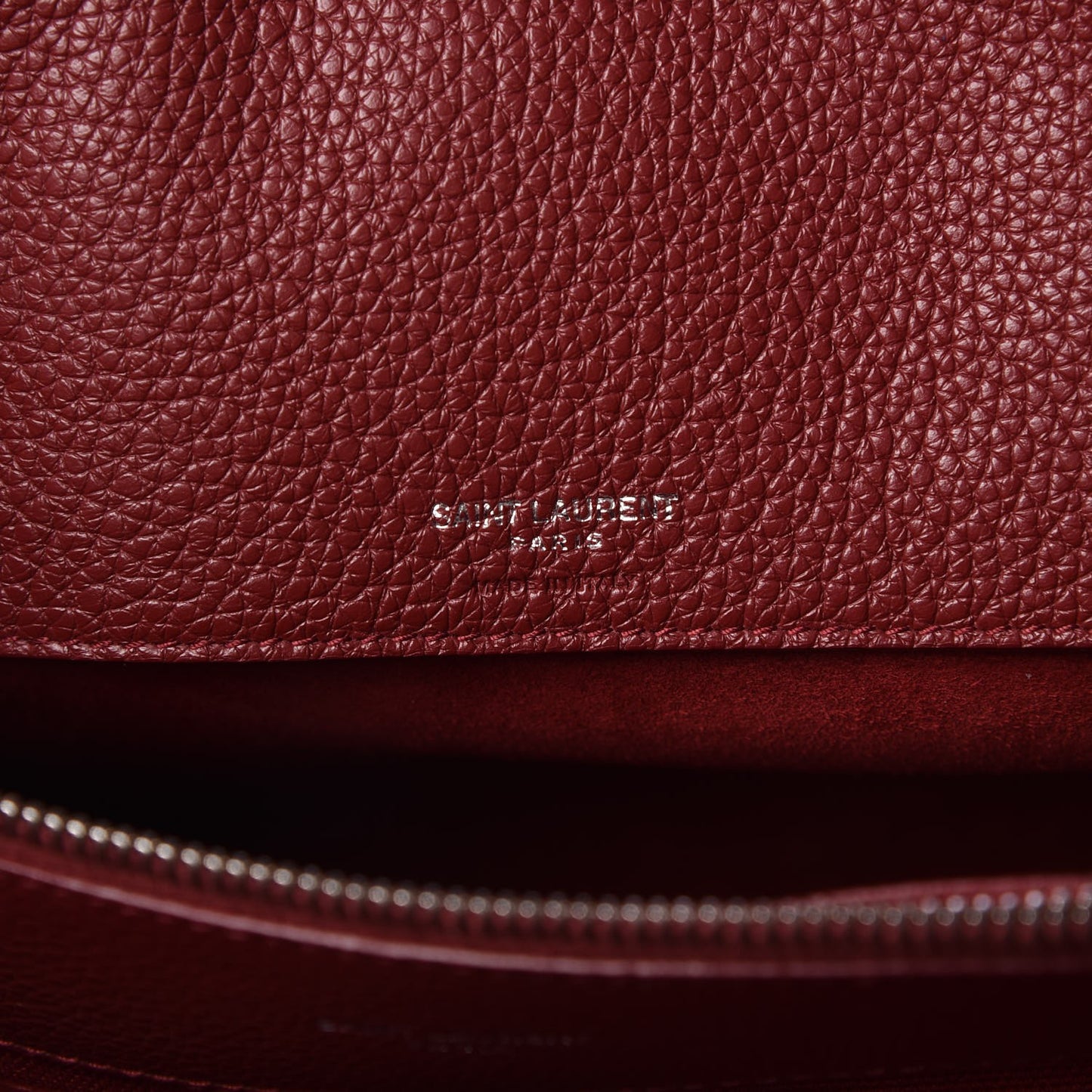 Grained Calfskin Small Supple Sac De Jour Dark Pallisandre