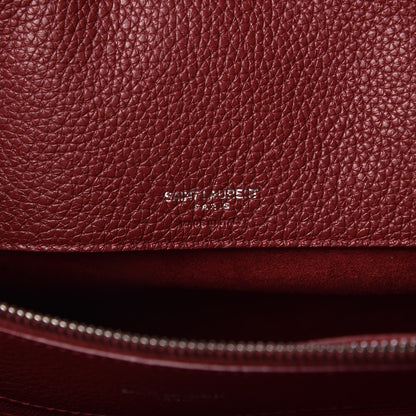 Saint Laurent Grained Calfskin Small Supple Sac De Jour Dark Pallisandre 7 of 8