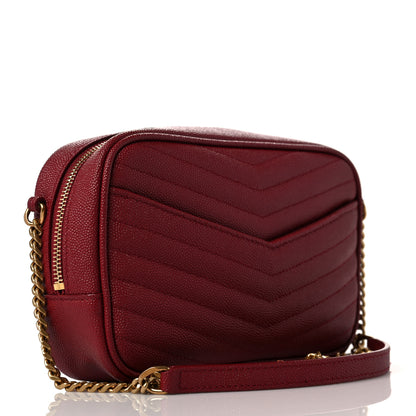 Saint Laurent Grain De Poudre Matelasse Monogram Mini Lou Camera Bag Eros Red 3 of 10