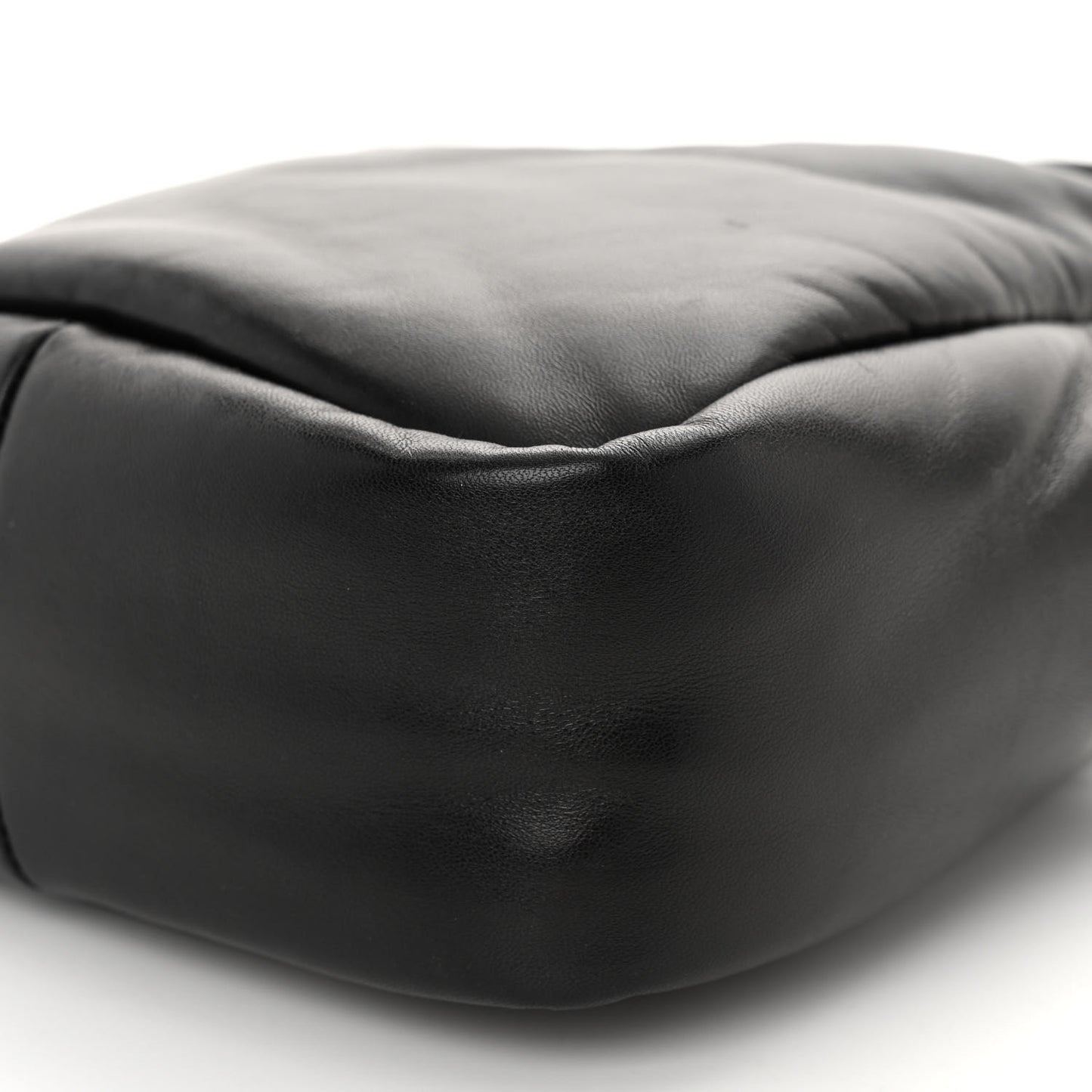 Nappa Soft Padded Small Double Handled Shoulder Bag Black
