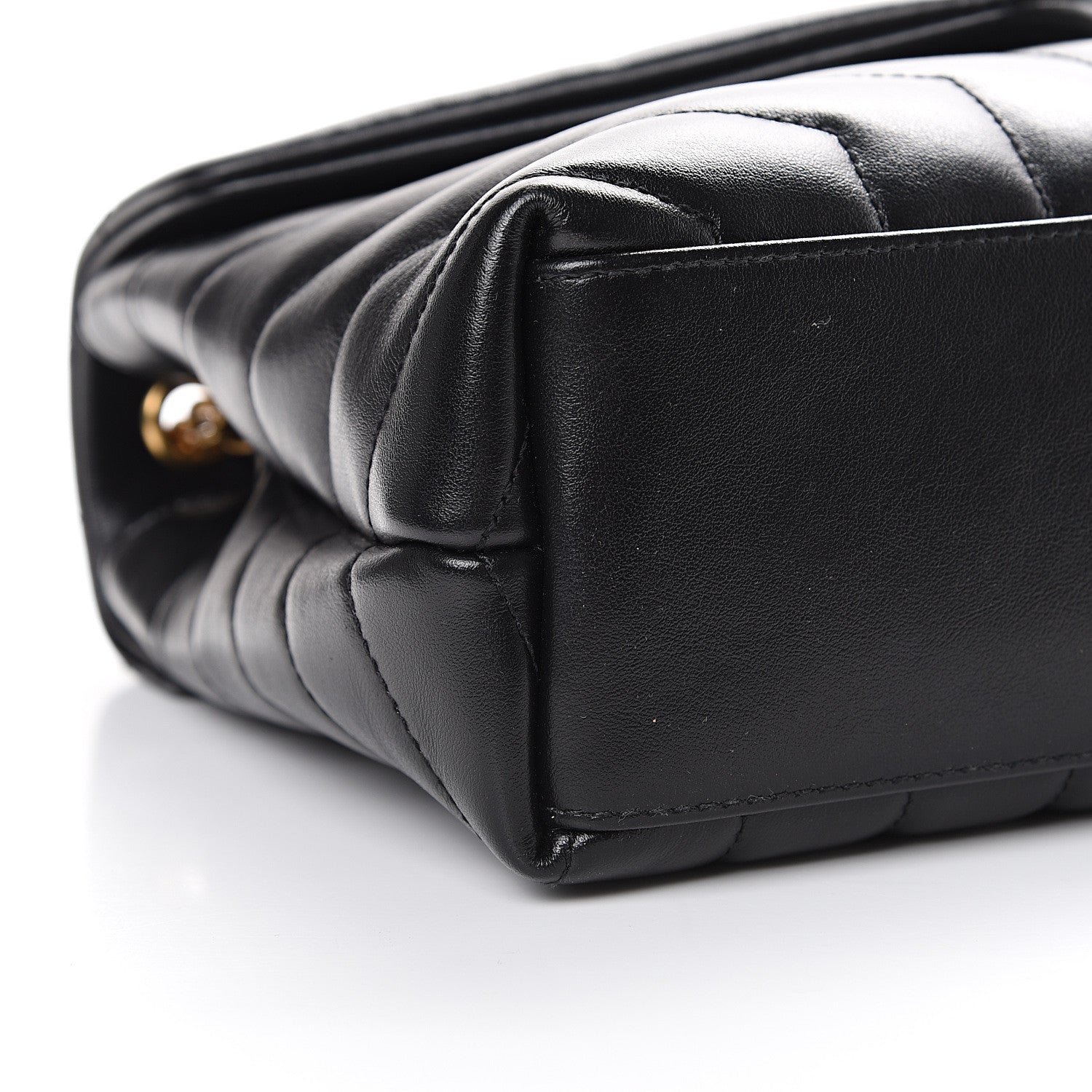 Saint Laurent Calfskin Y Quilted Monogram Small Loulou Chain Satchel Black 8 of 10