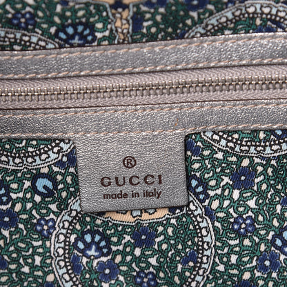 Gucci Metallic Calfskin Large Indy Top Handle Hobo Silver 6 of 9