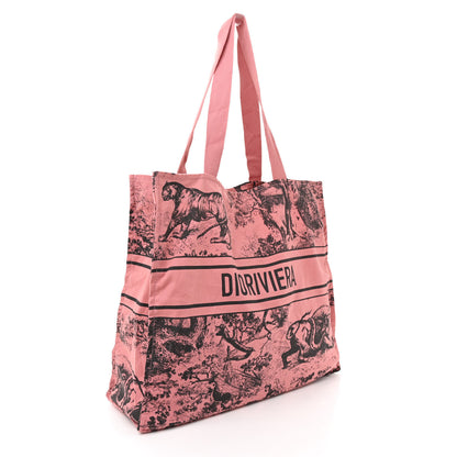 Christian Dior CHRISTIAN DIOR Canvas Dioriviera Tote Pink Grey 3 of 11