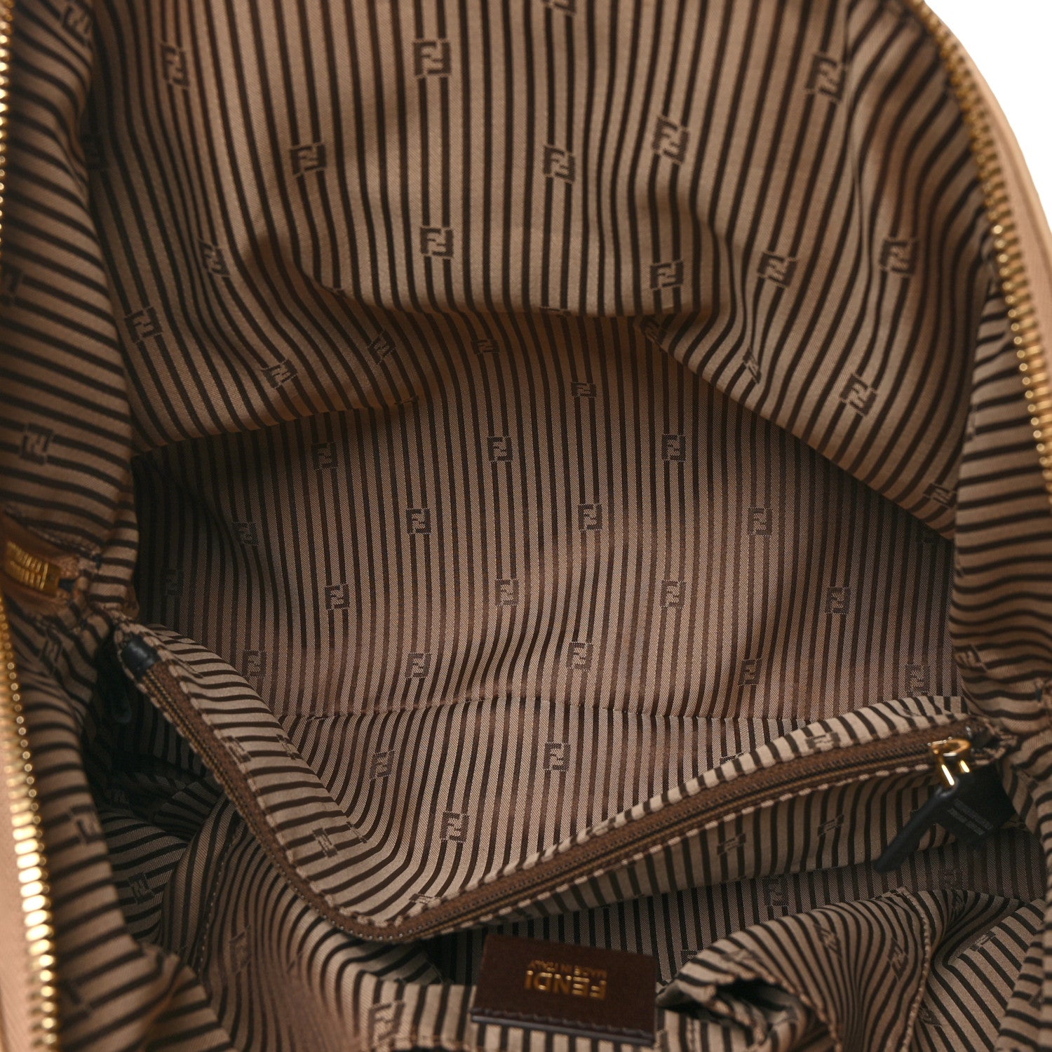 Fendi Calfskin Large Chameleon Tote Cognac Camel Black 5 of 11