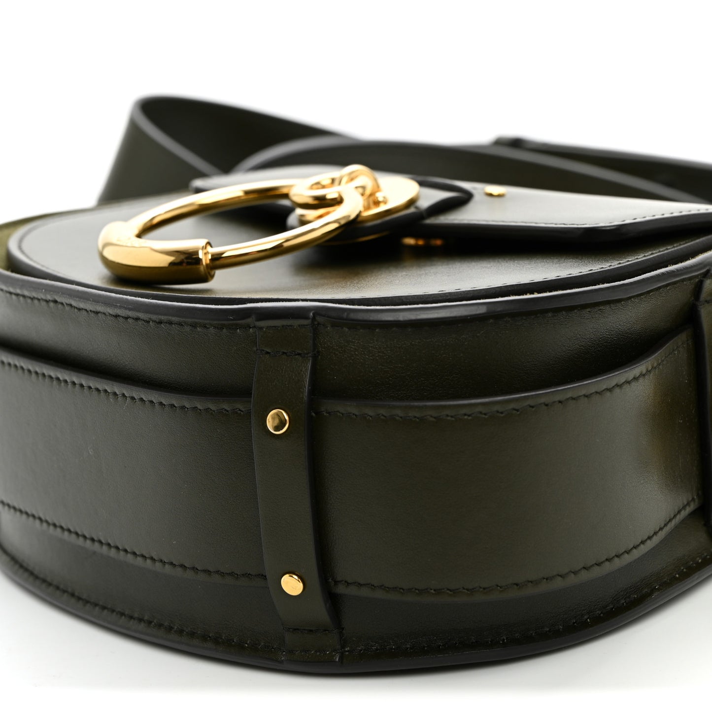 Calfskin Suede Small Tess Bag Deep Forest