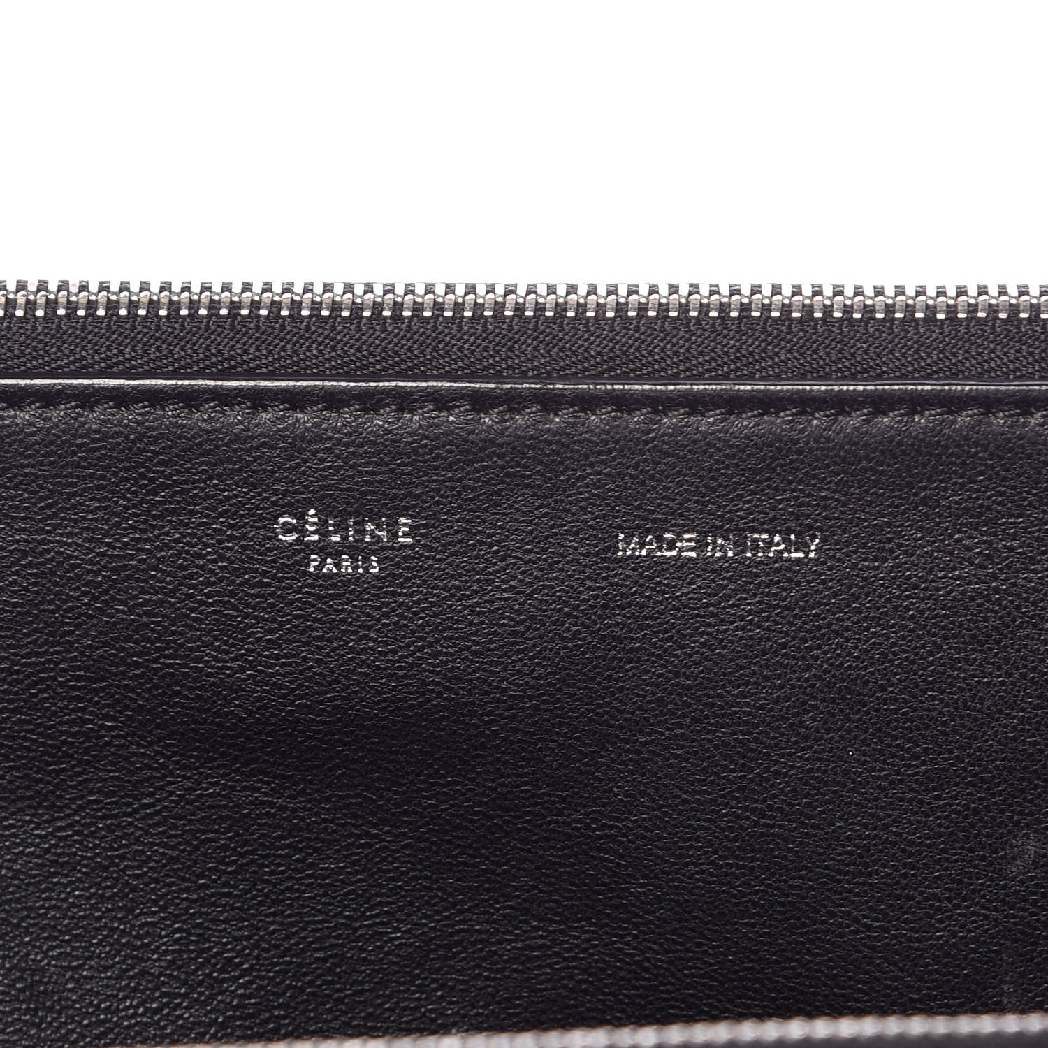 Celine Drummed Calfskin Suede Double Zip Trapeze Black 7 of 23