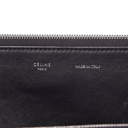 Celine Drummed Calfskin Suede Double Zip Trapeze Black 7 of 23