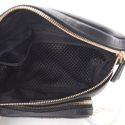 Fendi Vitello Grace Karligraphy Studded Pocket Belt Bag Black 4 of 8