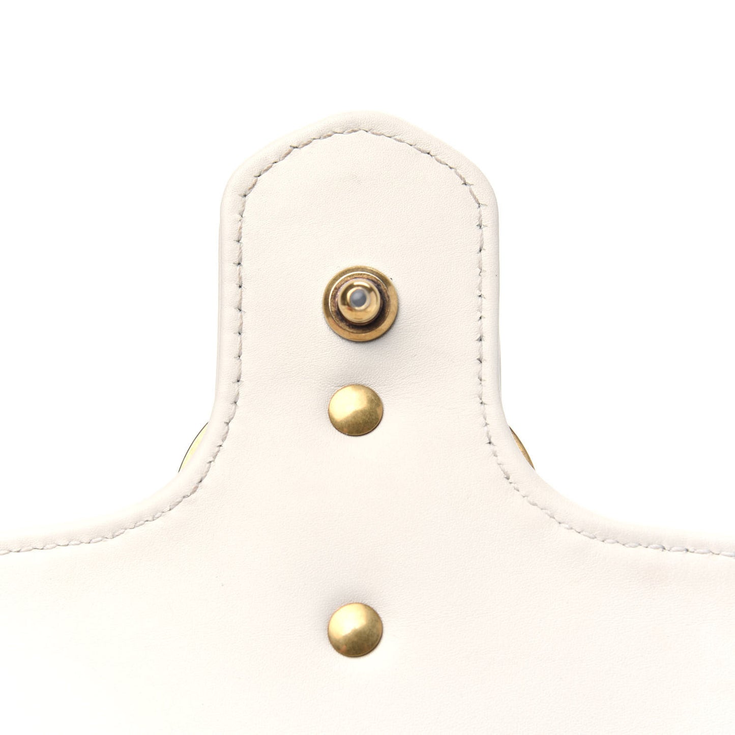 Calfskin Matelasse Mini GG Marmont Shoulder Bag White