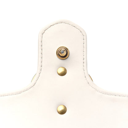 Gucci Calfskin Matelasse Mini GG Marmont Shoulder Bag White 13 of 24
