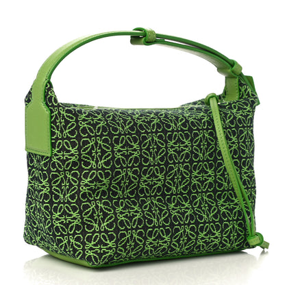 Loewe Jacquard Anagram Calfskin Small Cubi Bag Apple Green 3 of 11